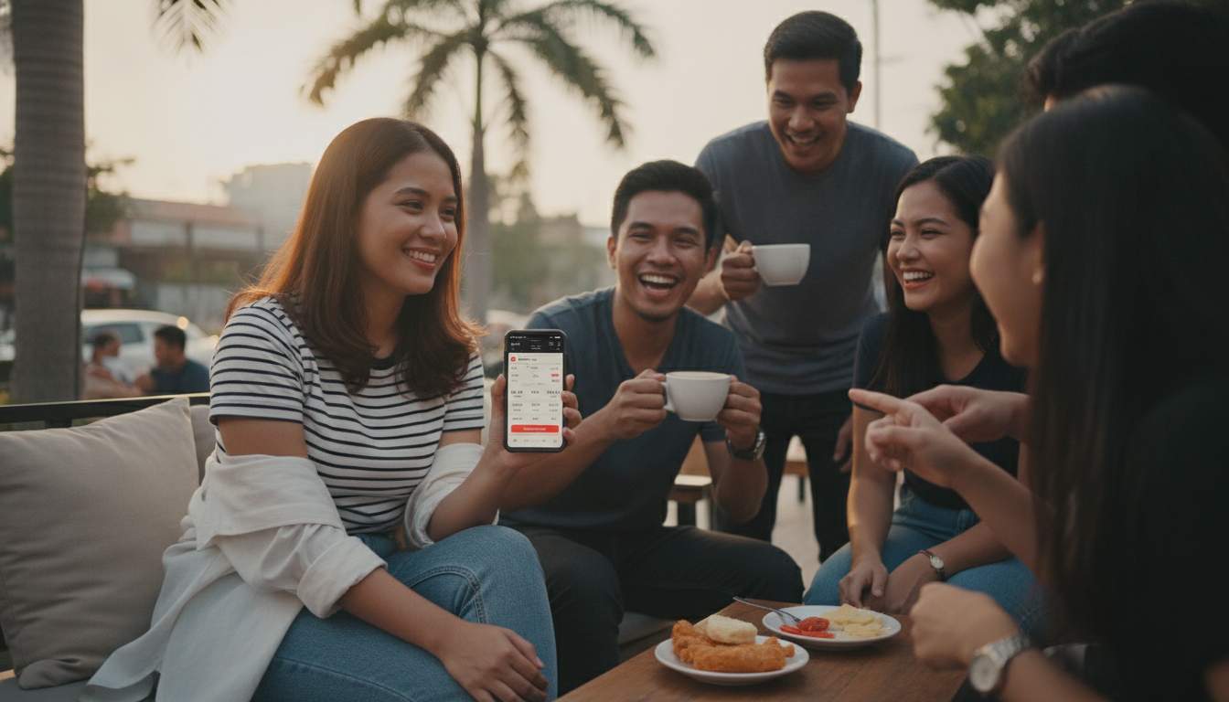 Philippine woman enjoying sports betting
