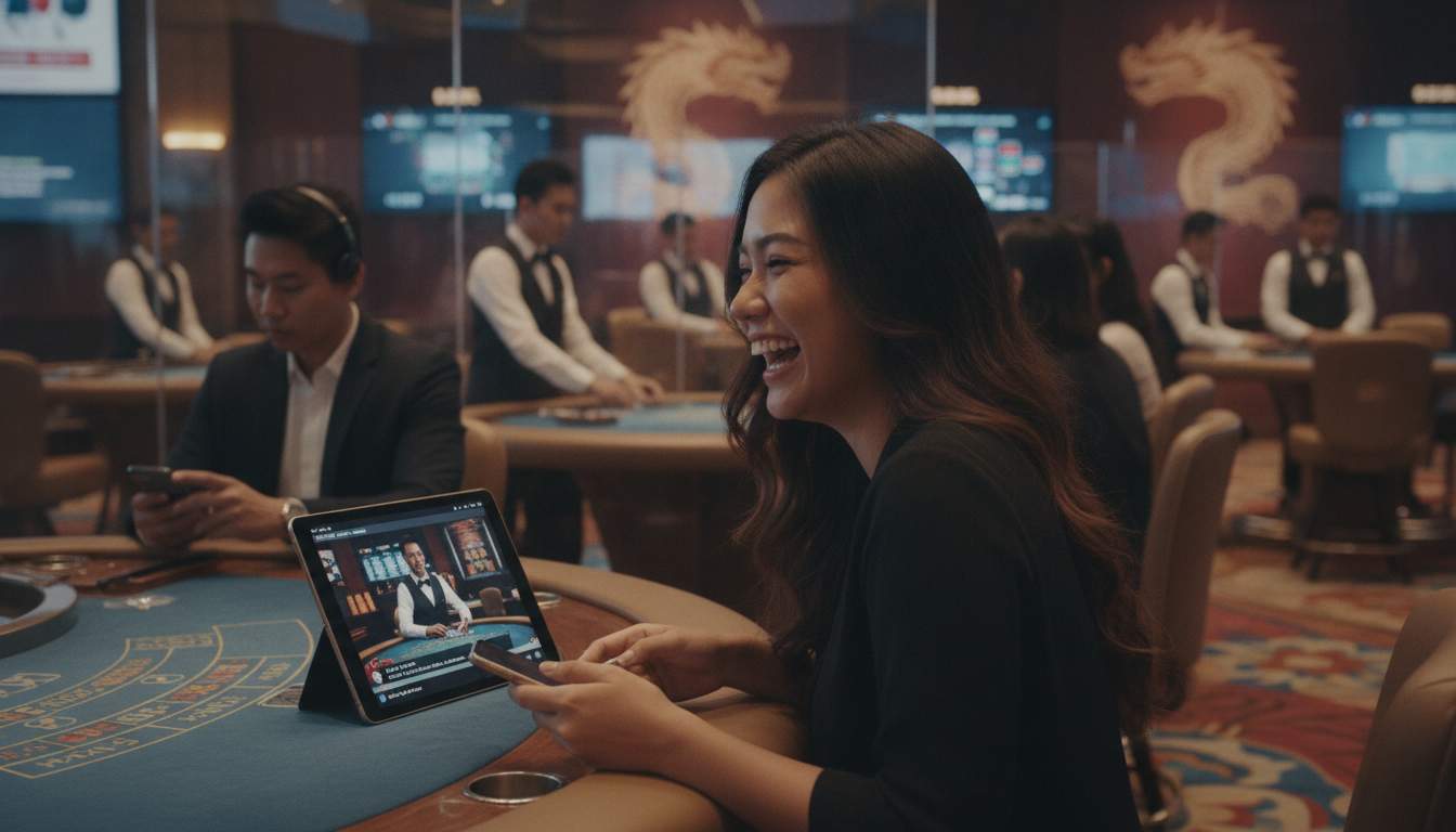 Engaging live casino scene